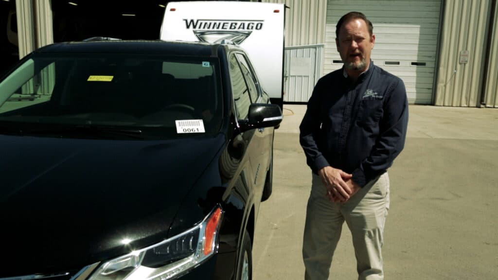 2019 chevy traverse towing a winnebago rv