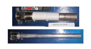 two anadoe rods for rv water heater